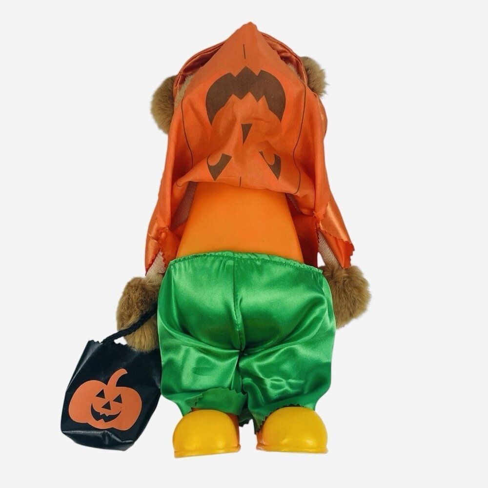 RARE Vintage Dan Dee Pumpkin Teddy Bear Halloween Trick or Treat Plush Hard Body - Picture 10 of 16
